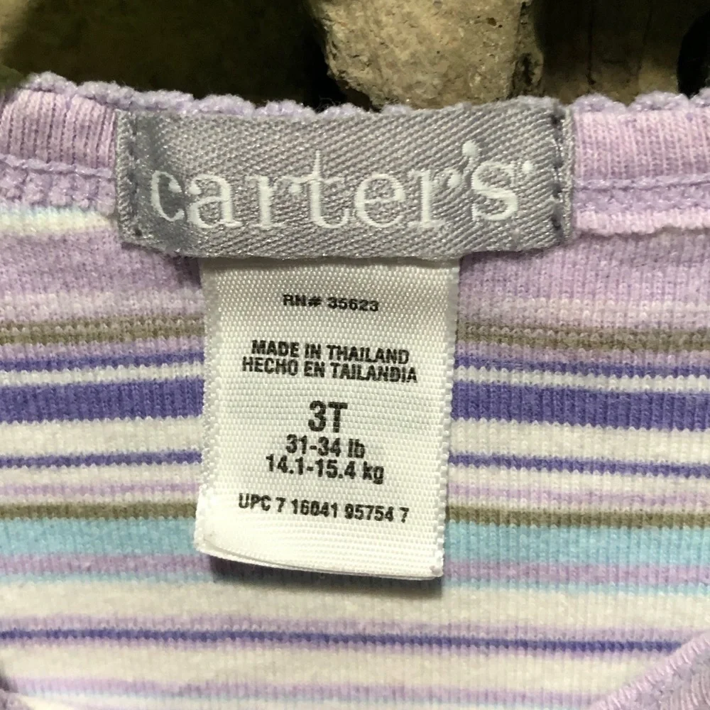 5/$25 Carter’s size 3T long sleeve striped shirt